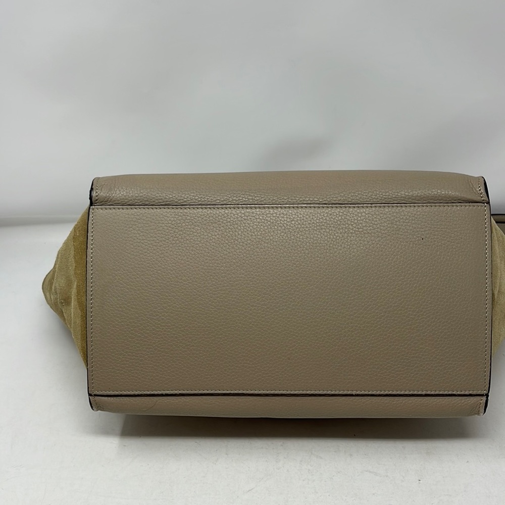 AUTHENTIC CELINE Hand Bag Beige Leather suede - Picture 4 of 16